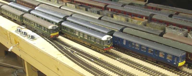 Hall Royd Junction's Class 110 fleet sitting in the storage sidings 