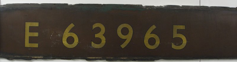 Original panel and BR number from LNER coach E63965