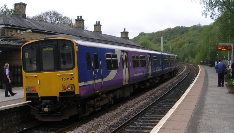 First train on Todmodern curve arrives at Todmorden