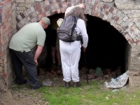 Birkby Lane Tunnel south mouth showing participants in Malcom Bull historic guided tour before being photoshopped out of the main picture