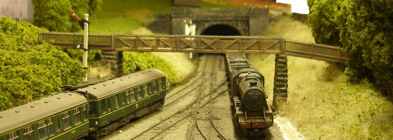 Model of Calder Valley private railway bridge 109, looking eastwards. 