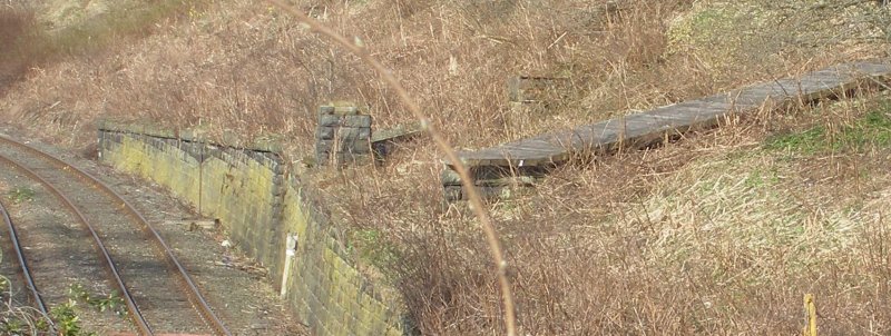 Remains of Calder Valley private railway bridge 109 as seen in 2013, looking westwards. 