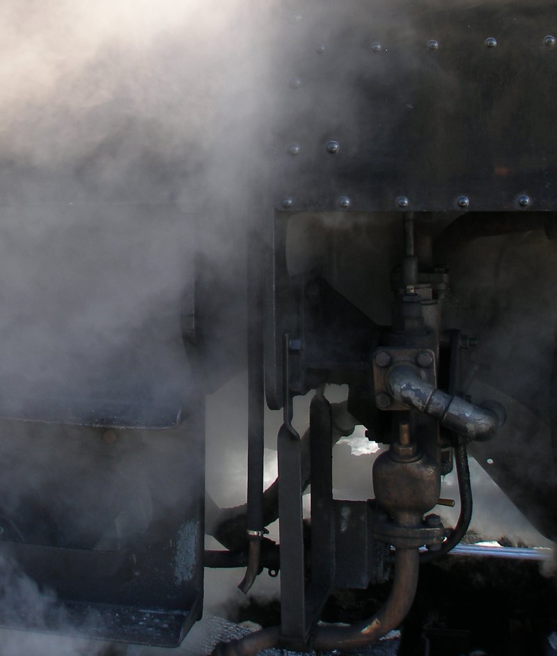 Ivatt Class 2MT 2-6-0 46521 at Loughborough Central on 30 December 2014. Under cab piping in detail.