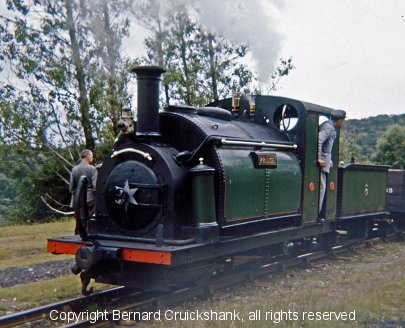 TanyBwlch Festiniog Railway on 31 Juy 1066, and Prince spots wagon 63 in the bottom siding, bext to the old Goods Shed.