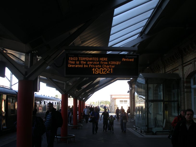 How the Topper Chopper was described on the boards on Platform 12.