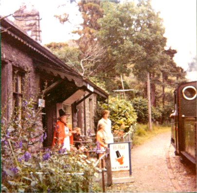 Station Mistress Bessie Jones meets the 3.00 pm train from Porthmadog at 3.40 pm on 31 July 1966.