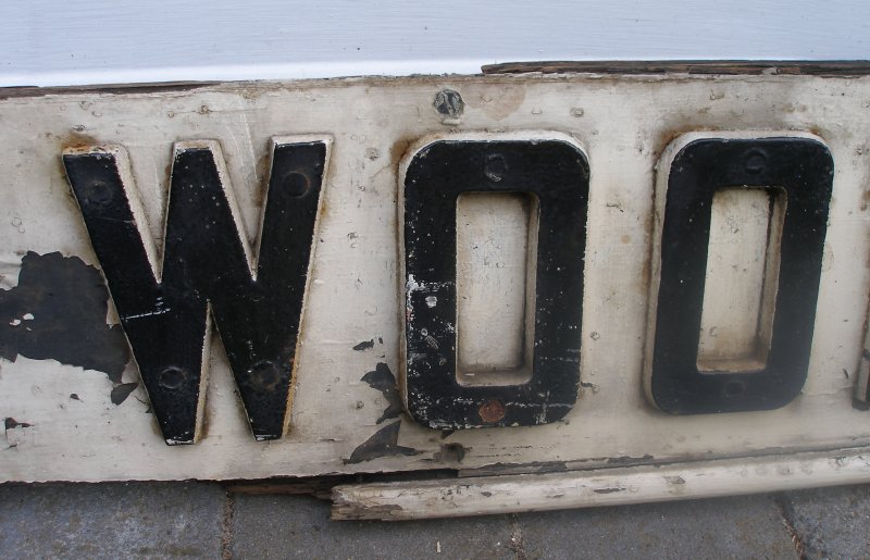 Bradley Wood Junction signal box name board 29 August 2016 Letter O