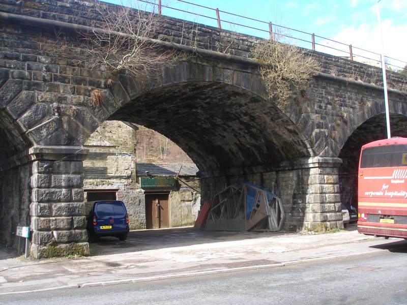 Gauxholme Canal Bridge and Viaduct (Bridge 101) photographed on Fridat 25 March 2016.