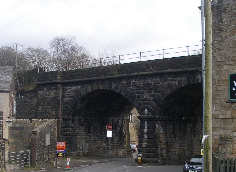 Gauxholme Canal Bridge and Viaduct (Bridge 101) photographed on Fridat 25 March 2016.