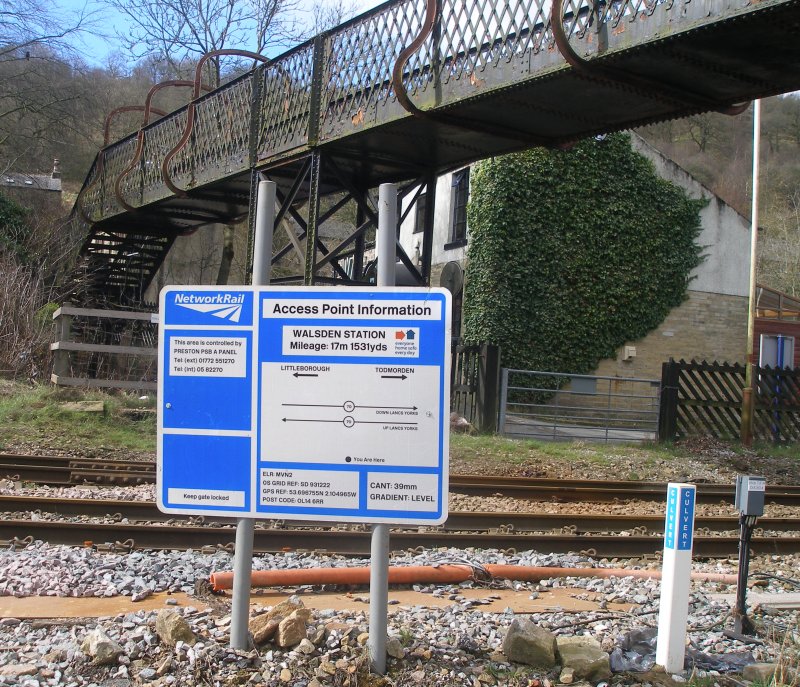 Walsden Footbridge (Bridge 98) surveyed on Friday 25 March 2016.