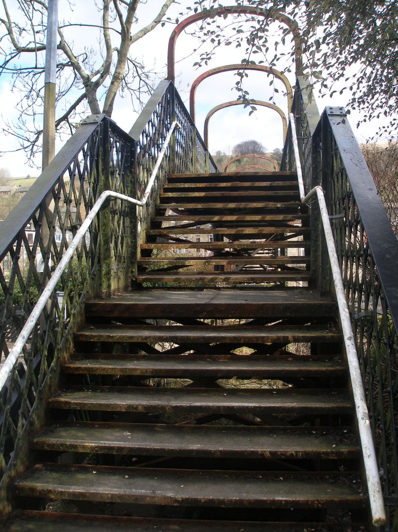 Walsden Footbridge (Bridge 98) surveyed on Friday 25 March 2016.