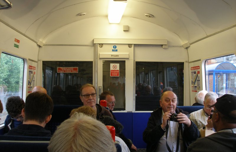 Interior shot of Class 121 W55034 looking towards the driver's cab on 18 May 2019.