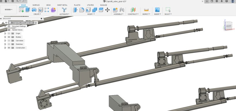 DJH Caprotti Standard 5. Caprotti gear as initially drawn in Fusion 360