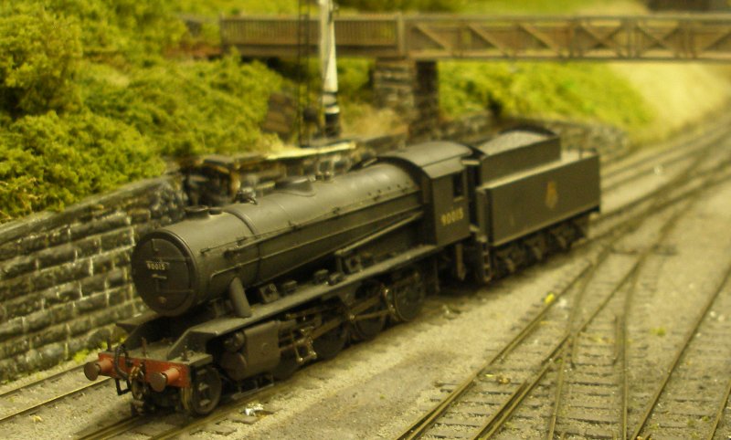 Bachmann WD Austerity 2-8-0 passes Hall Rpyd Junction on a running in trip after being 'hard wired' with a Zimo MX600R