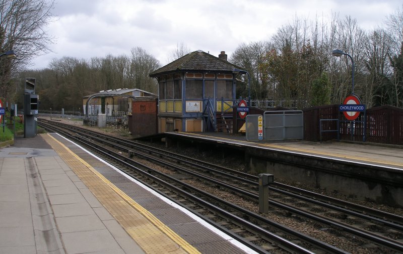 Chorleywood Station signal box, Metropolitan Line, London Underground: three quarters front view
