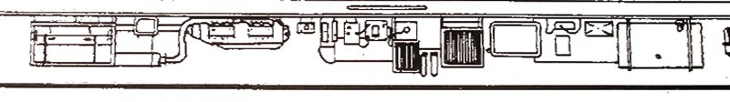 BR Swindon-built Class 124 engine underframe extracted from 'A Pictorial Record of British Railways Diesel Multiple Units' by Brian Golding, published by Cheona Publications.