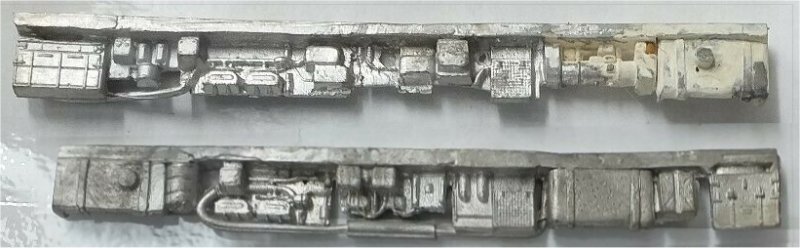Modern Traction Kits (MTK) underframe castings for the Class 123 DMC.