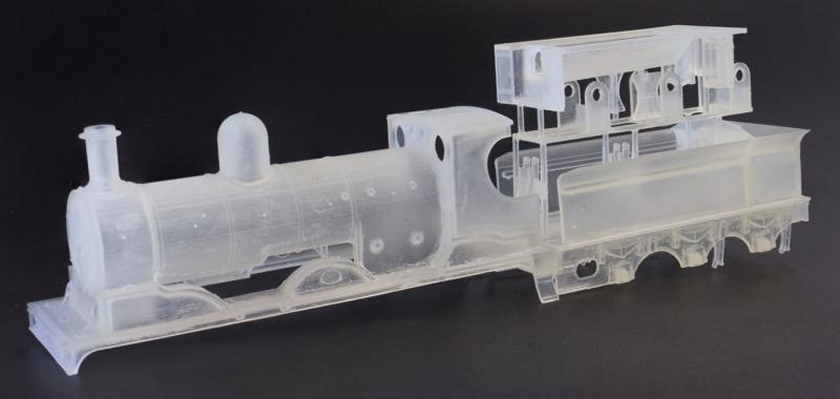 AJModels (Shapewys) Aspinall L&YR Class 27 0-6-0 3D printed kit as supplied.