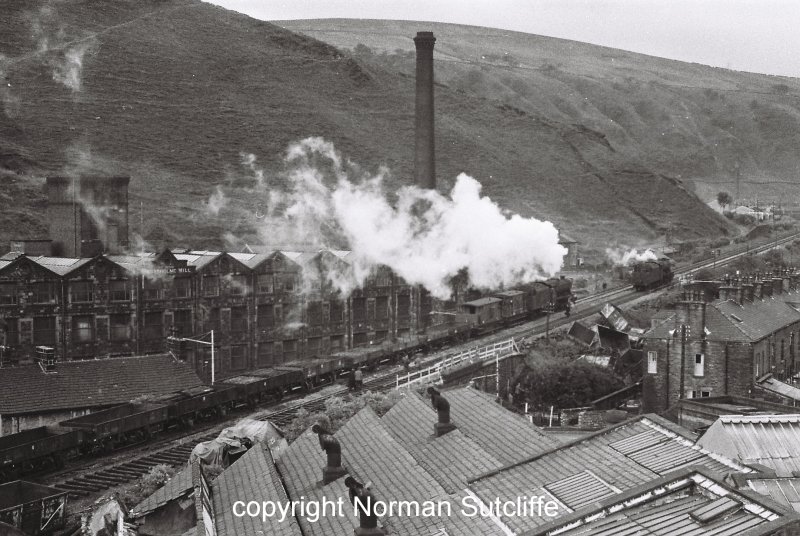 Cornholme Crash 1967: clear-up operations in progress.