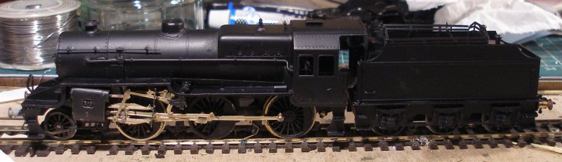 The DJH Crab kit now assembled, with the body sprayed matt black using car spray aerosols.