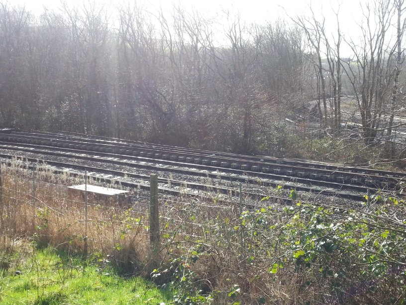 Stansfield Hall Junction 26 February 2014 showing new point waiting to be installed