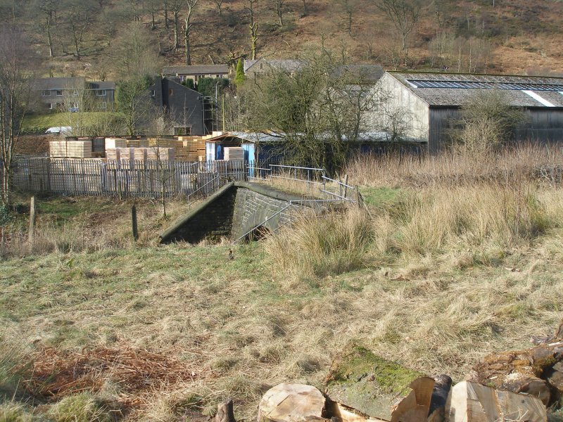 Dean Royd Tunnel (cut and cover) southern portal as photographed on 25 March 2016.