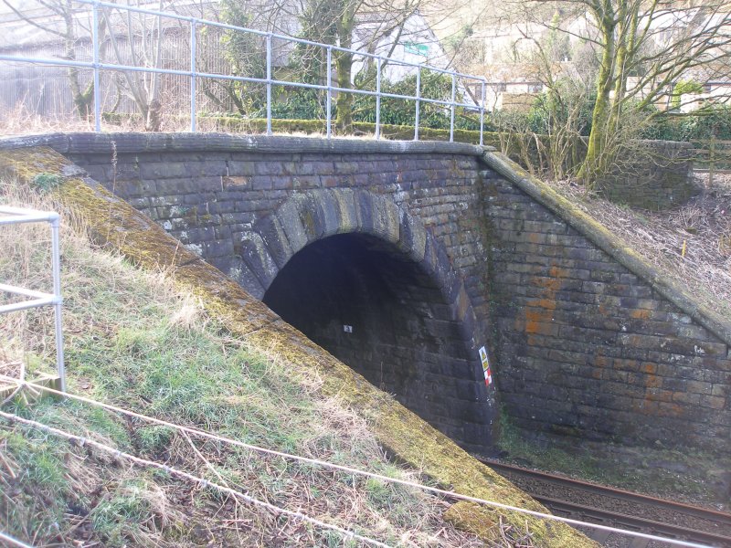 Dean Royd Tunnel (cut and cover) northern portal as photographed on 25 March 2016.