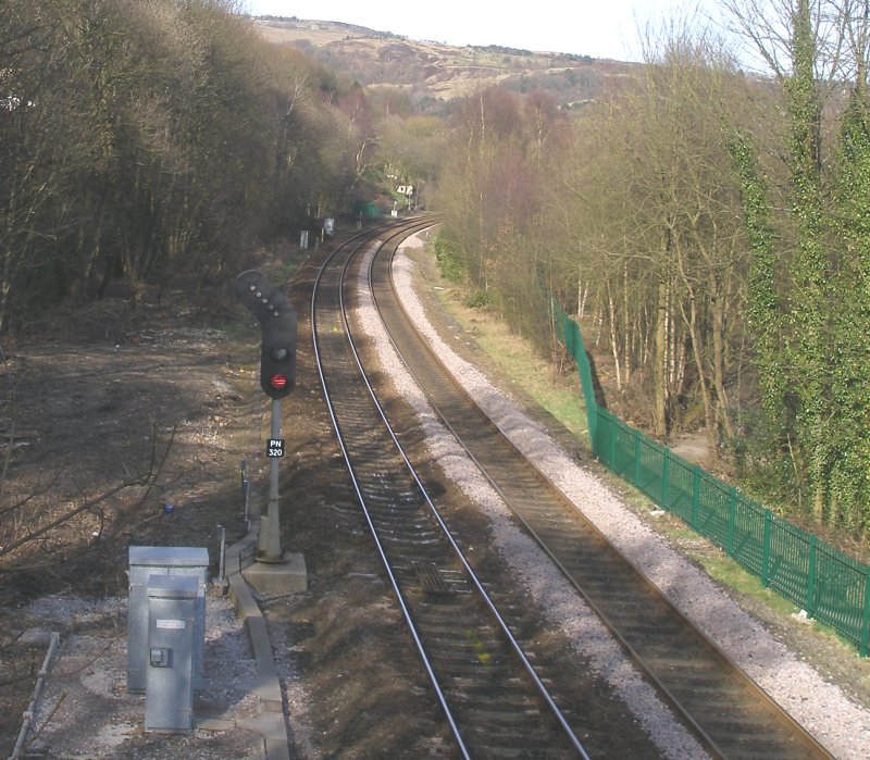 Looking eastwards from Calder Valley Dobroyd Crossing Footbridge Bridge 102A