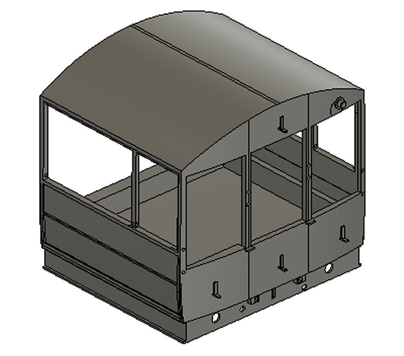 End unit for the York Driver Ruute Learning Car as drawn up in Fusion 360.