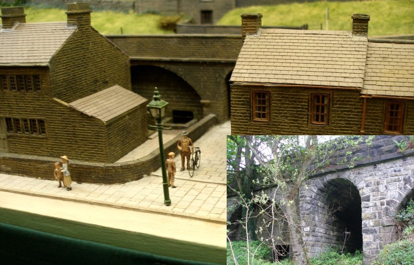 Eastwood Model Railway: comparison of model and prototype. A second take of the subway and culvert entrances then and now.