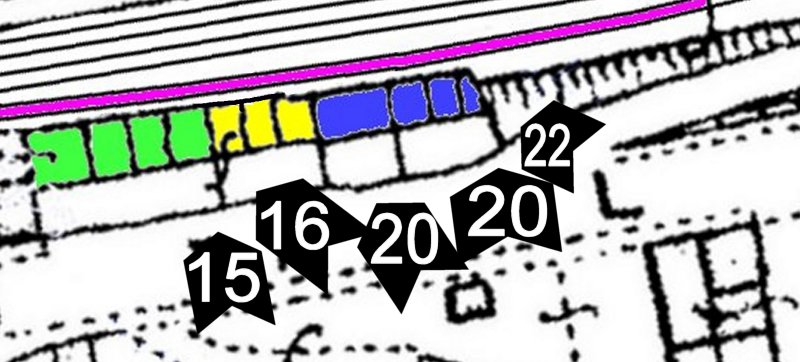 Map of Eastwood coal drops showing photo locations