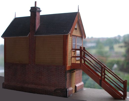 Assembled card kit of a LYR Size 6 signal box in 4mm scale
