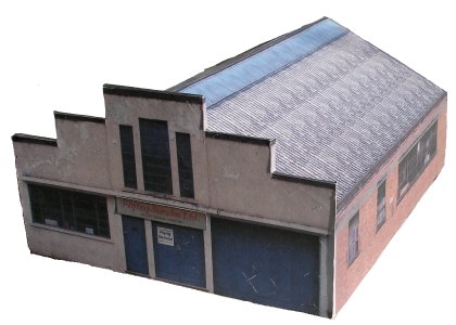 Flying Seats building Bellingdon Road Chesham free downloadable card model kit 4mm OO scale