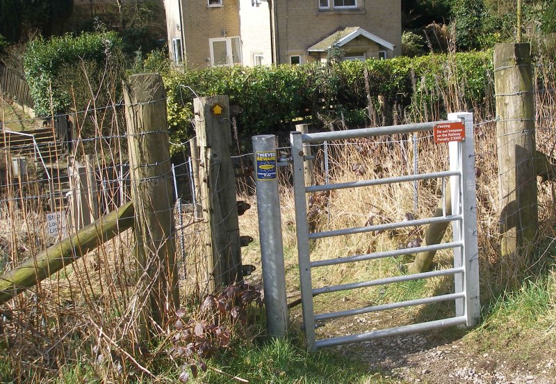 Calder Valley Main Line Light Bank Foot Crossing photographed on 25 March 2016