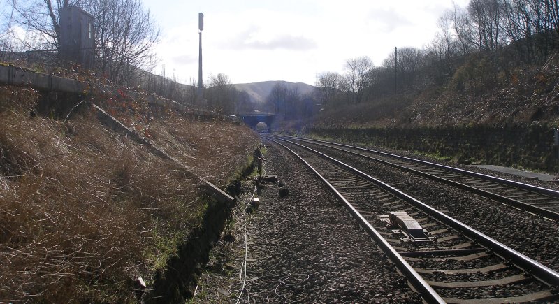 Calder Valley Main Line Light Bank Foot Crossing photographed on 25 March 2016 looking towards Manchester