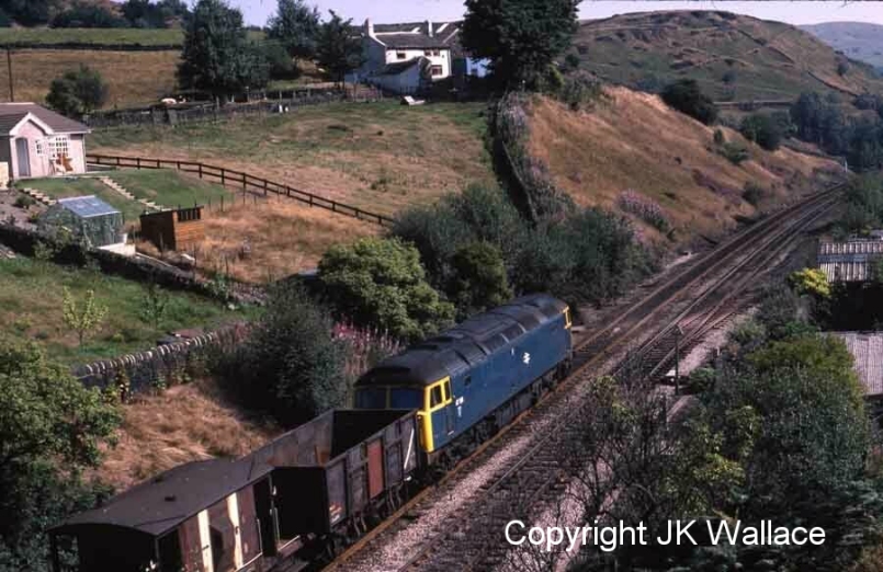 BR Class 47 47136 approaches Horsfield Tunnel on 26 August 1983