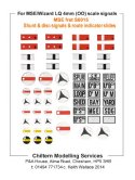 Sheet of OO scale GWR signal transfers for steel shunting, discs and mechanical route indicator slides.