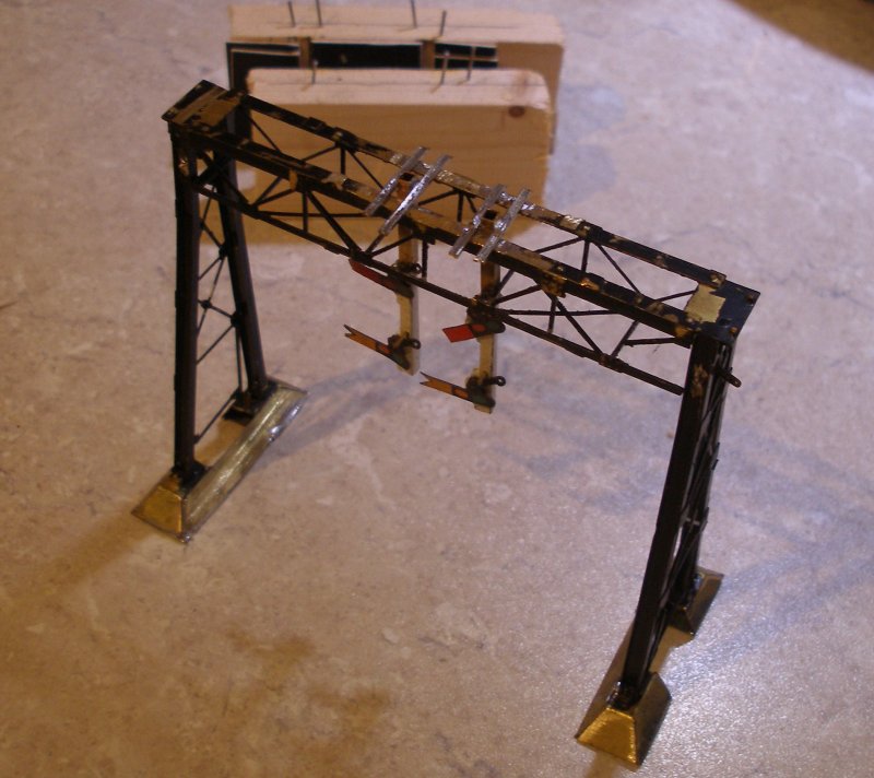 Hall Royd Junction signal gantry model: