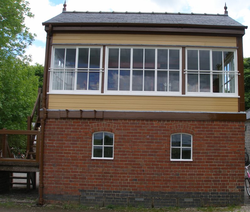 Preserved L&NWR signal box at Hartington on the Tissington Trail 8 June 2014 Front elevation