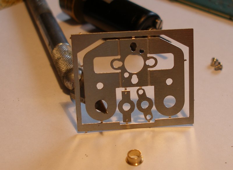 Hi-Level gear box fret showing the holes being reamed out to take the bearings