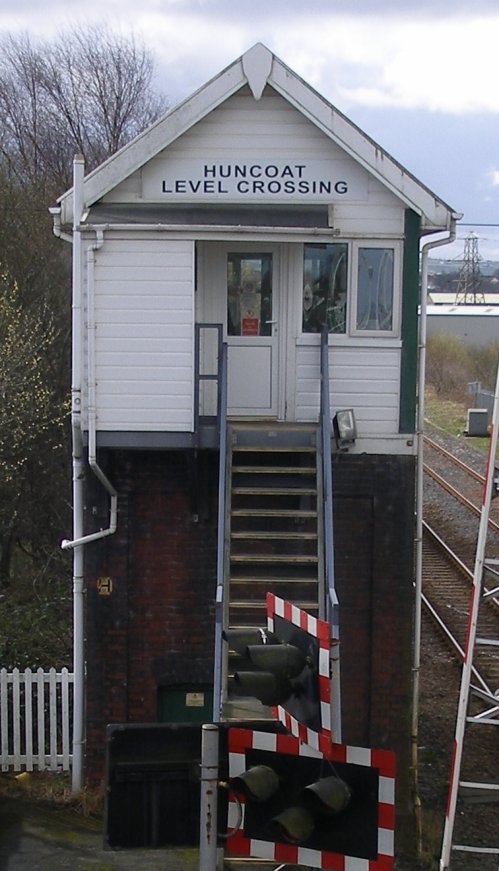 Huncoat Crossing Box on 23 March 2014 door end from footbridge