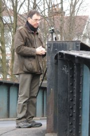 Hall-Royd-Junction Webmaster on location at Hall Royd Road bridge