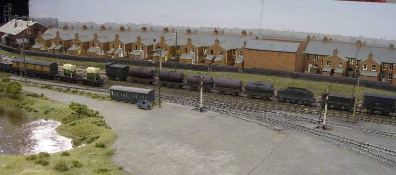 Shipley Model Railway Society's Leicester South layout as seen at Alexandra Palace on Sunday 29 March 2015.