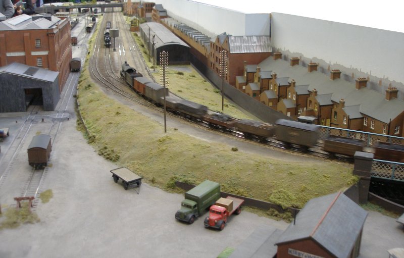 Shipley Model Railway Society's Leicester South layout as seen at Alexandra Palace on Sunday 29 March 2015.