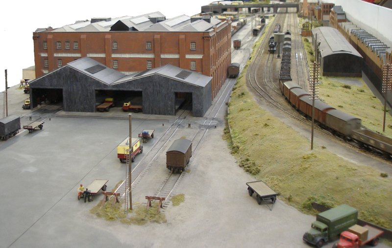 Shipley Model Railway Society's Leicester South layout as seen at Alexandra Palace on Sunday 29 March 2015.