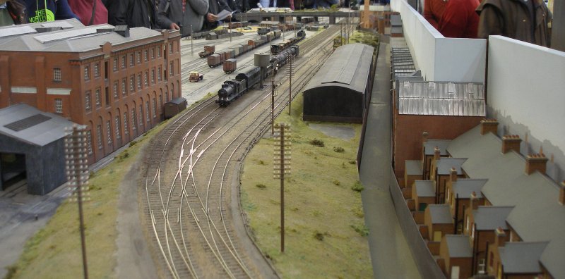 Shipley Model Railway Society's Leicester South layout as seen at Alexandra Palace on Sunday 29 March 2015.