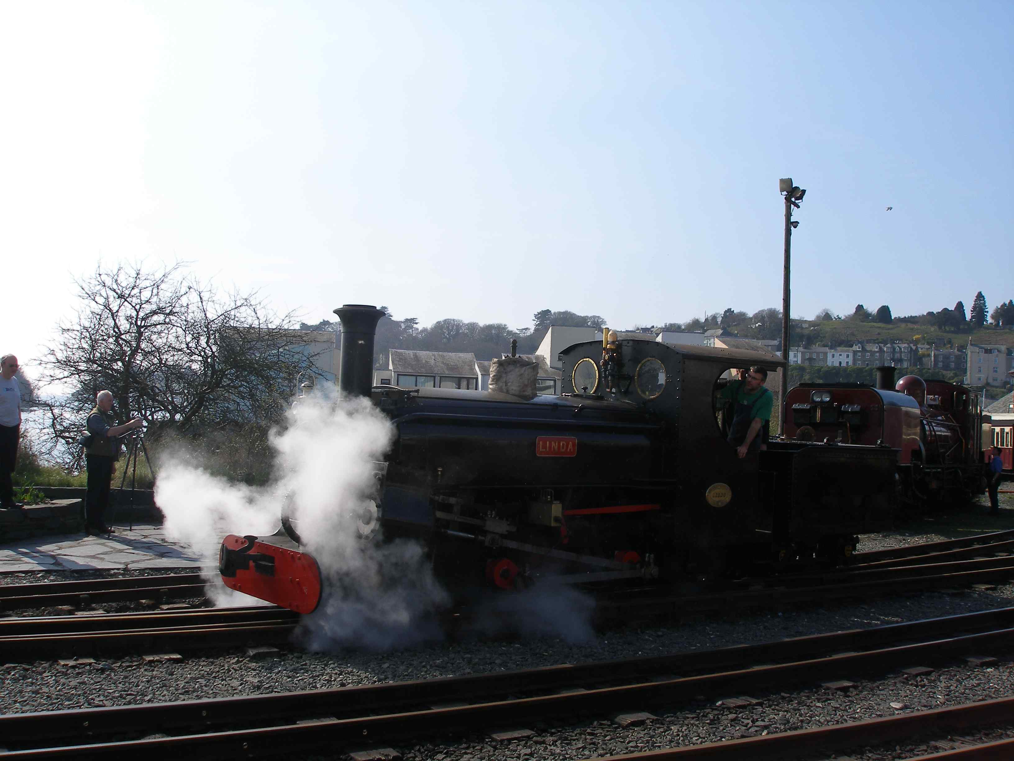 A curious aspect of 'Linda' when under steam was the way that the front end disappeared each time in a cloud of steam...