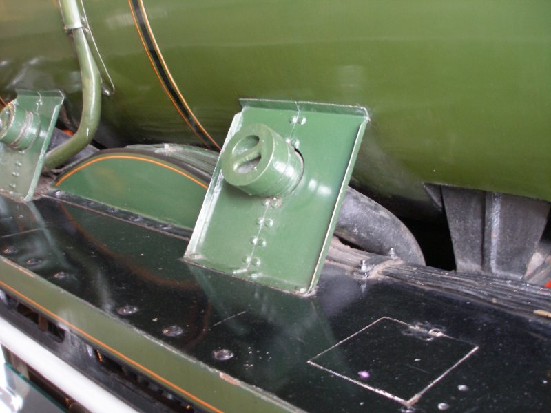 Stanier 'Coronation' Pacific 46235 'City of Birmingham' as seen in the ThinkTank Museum on 10 October 2015, showing front sand box filler.