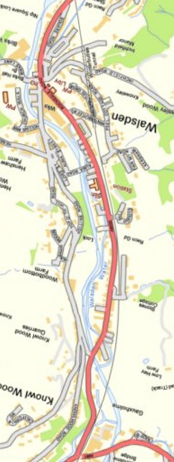 Section from Ordnance Survey OpenSource 2013 showing L&YR railway line from Winterbutlee Tunnel to Gauxholme Viaduct.