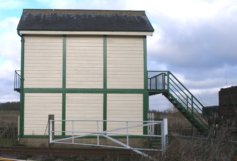 Mangapps Farm Railway Museum Great Eastern Railway signal box February 2015 rear elevation